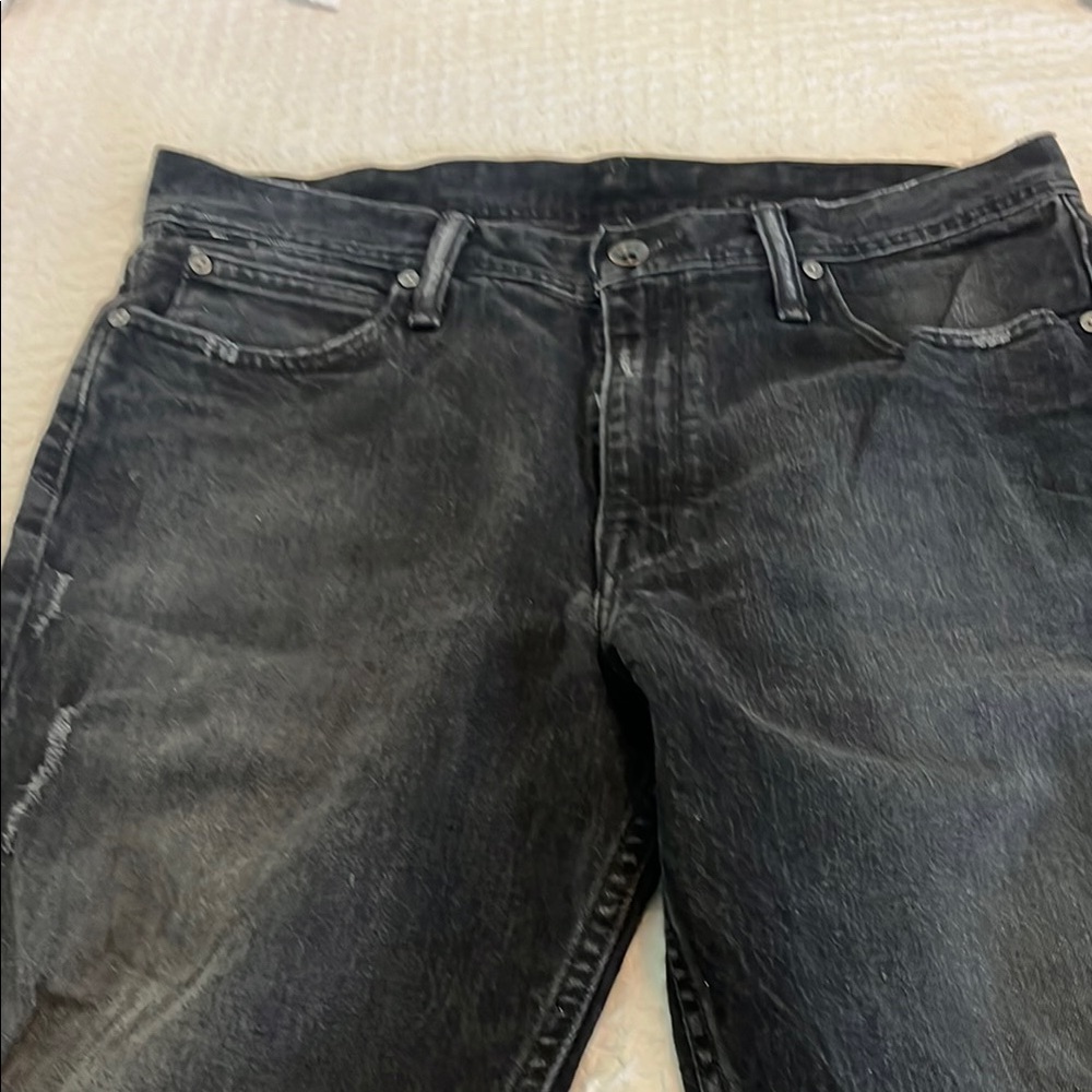 BDG Men's Washed Black Slim Stretched Jeans